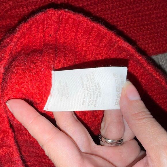 Boden shaker stitch wool/alpaca blend sweater in red - Picture 5 of 6